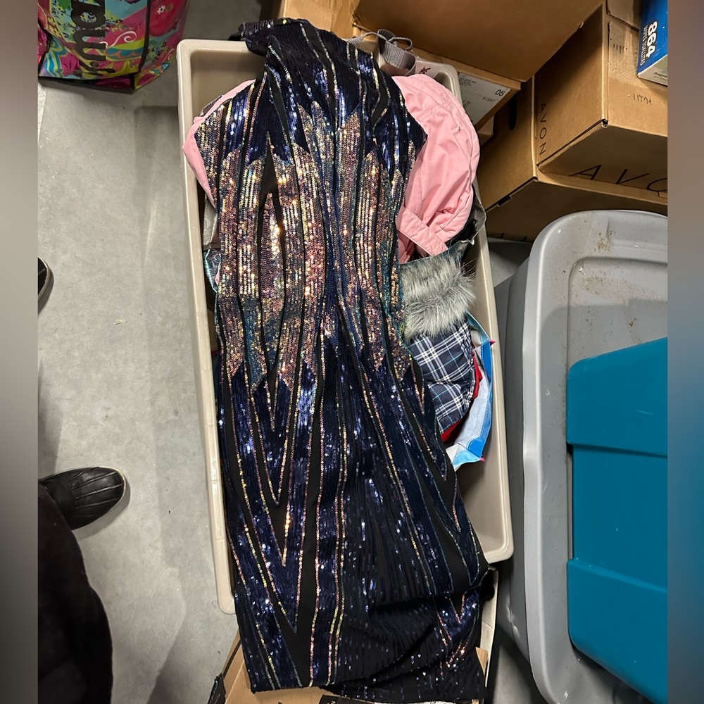 Purple sequin dress